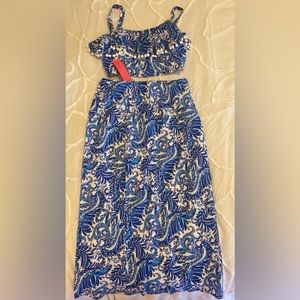 New Greta Lilly Pulitzer top and skirt set. New with tags. Sz 6
